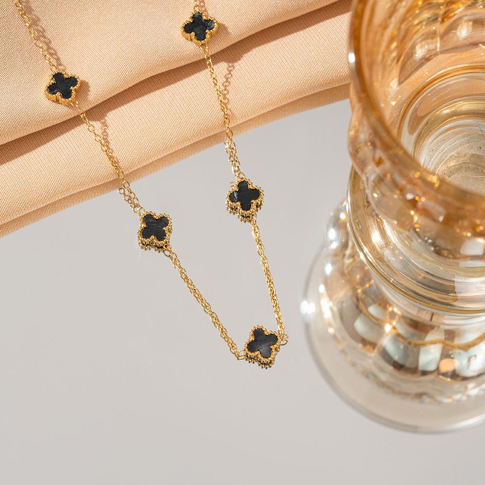 Ожерелье из титановой стали с четырехлистным клевером 9 мм, женское, легкая роскошь, премиальный сенс, не теряет цвет, ювелирные изделия премиального сенса
Ожерелье из титановой стали с четырехлистным клевером 9 мм, женское, легкая роскошь, премиальный сенс, не теряет цвет, ювелирные изделия премиального сенса