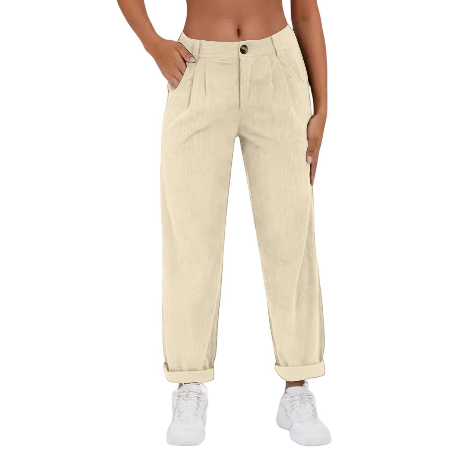 Ladies Fashionable Color Straight Leg Pants With High Waist Drawstring Pockets And Elastic Waist Casual Pants S хакі
Ladies Fashionable Color Straight Leg Pants With High Waist Drawstring Pockets And Elastic Waist Casual Pants S хакі
