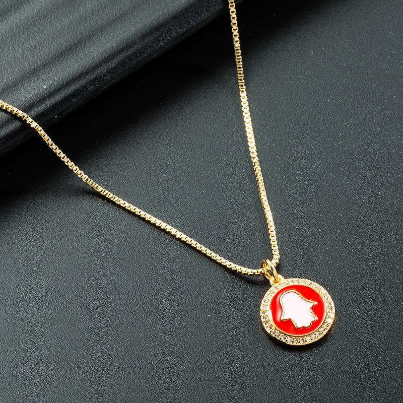 Meier Palm round pendant necklace women s copper plated real gold enamel hip hop couple clavicle chain jewelry красный
Meier Palm round pendant necklace women s copper plated real gold enamel hip hop couple clavicle chain jewelry красный