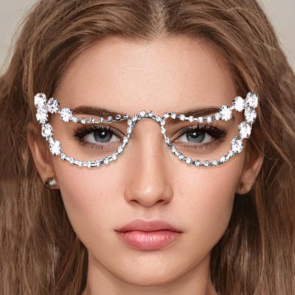 1PC new star glasses frame lensless rhinestone special-shaped fringed glasses frame street shot Eyeglass frame silver plated
1PC new star glasses frame lensless rhinestone special-shaped fringed glasses frame street shot Eyeglass frame silver plated