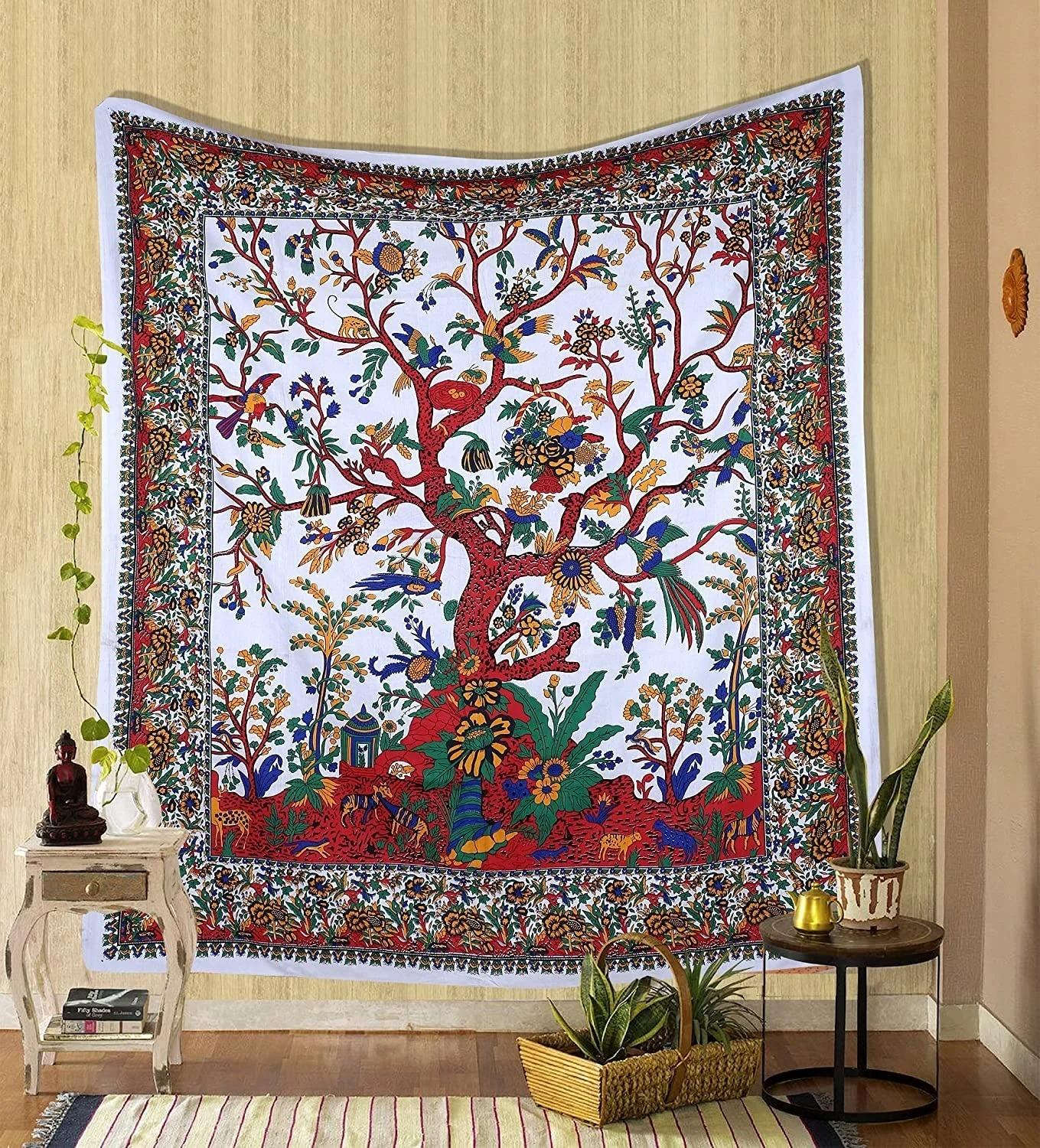 Tapestry Green Tree of Life Wall Hanging Psychedelic Tapestry Indian Cotton Double Bed Cloth Picnic Cloth Wall 74x94cm(29x37in)
Tapestry Green Tree of Life Wall Hanging Psychedelic Tapestry Indian Cotton Double Bed Cloth Picnic Cloth Wall 74x94cm(29x37in)