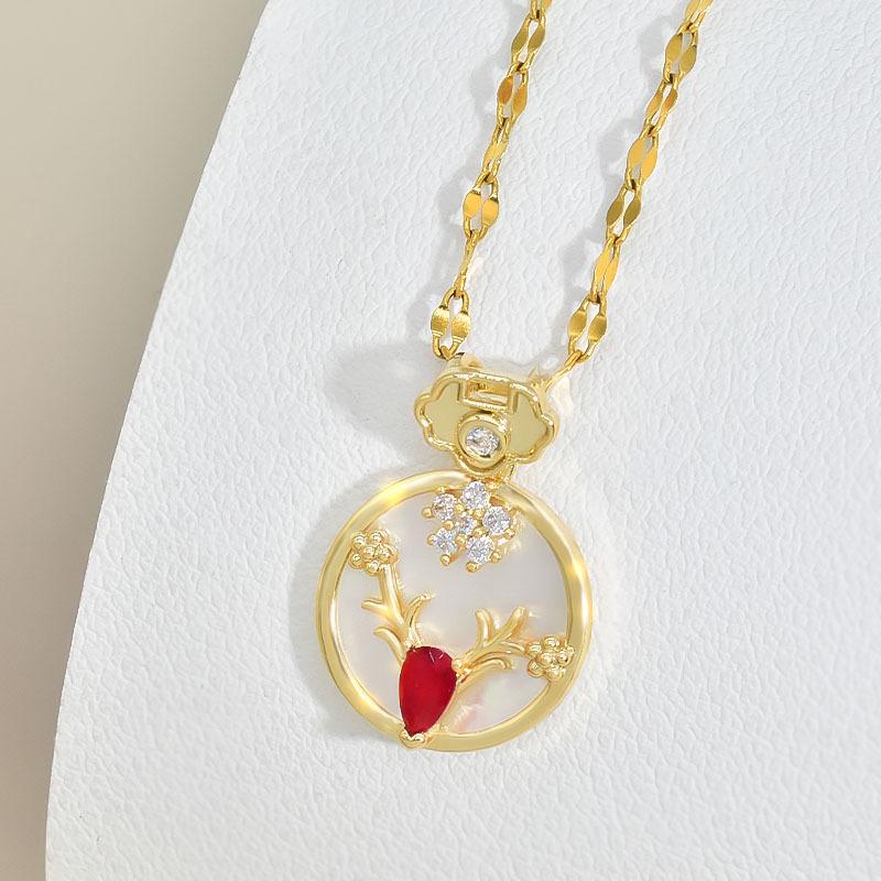 Titanium Steel One Deer Has Your Necklace, Women S Light Luxury High-End Zircon Antler Pendant.
Titanium Steel One Deer Has Your Necklace, Women S Light Luxury High-End Zircon Antler Pendant.