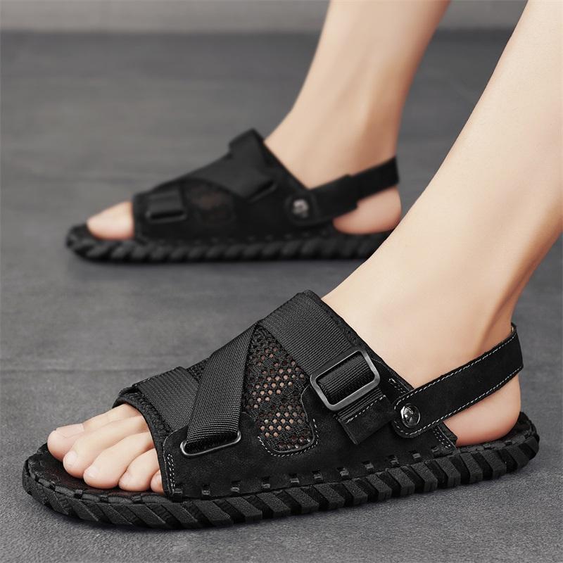 Модные кожаные мужские сандалии, дышащие, летние, мужские туфли для отдыха, надеваемые, высококачественные, мягкие, повседневные, мужские сандалии для пляжа, мужская обувь 9.5 чёрный
Модные кожаные мужские сандалии, дышащие, летние, мужские туфли для отдыха, надеваемые, высококачественные, мягкие, повседневные, мужские сандалии для пляжа, мужская обувь 9.5 чёрный