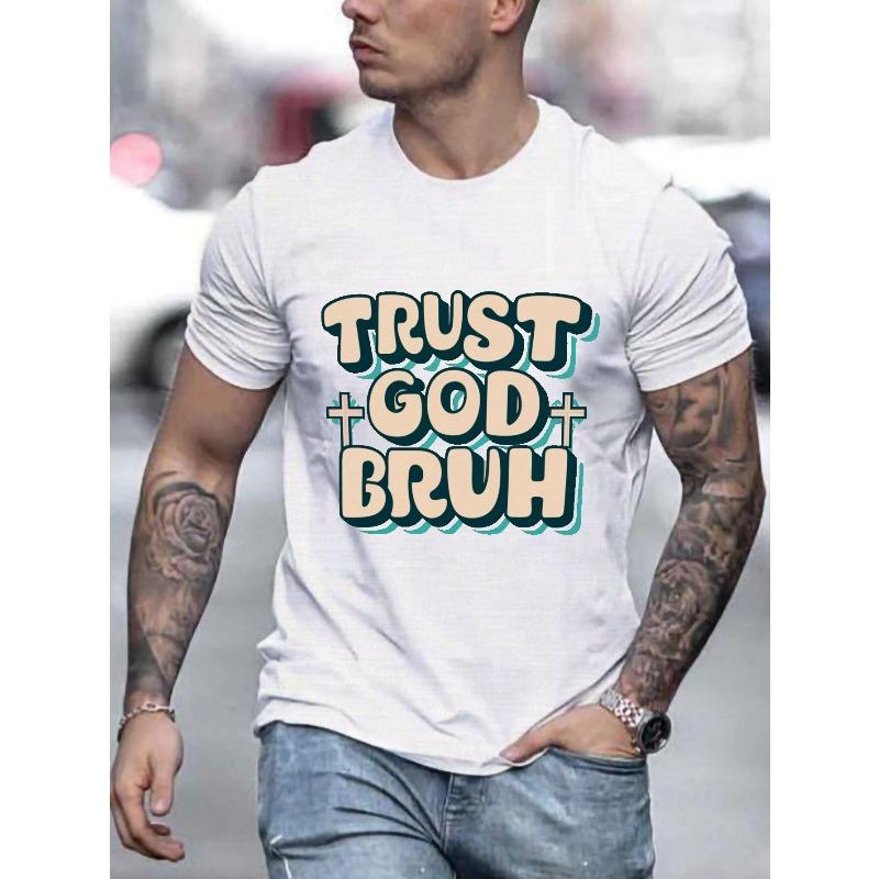 Европейские размеры Мужская футболка с принтом Trust God Bruh Приталенная с коротким рукавом для лета, Мужская одежда S белый
Европейские размеры Мужская футболка с принтом Trust God Bruh Приталенная с коротким рукавом для лета, Мужская одежда S белый
