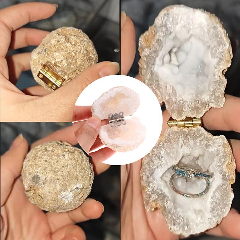 Cave Ring Box Natural Geode Jewelry Storager For Proposal Wedding Quartz Keepsake Ornaments Gift
Cave Ring Box Natural Geode Jewelry Storager For Proposal Wedding Quartz Keepsake Ornaments Gift