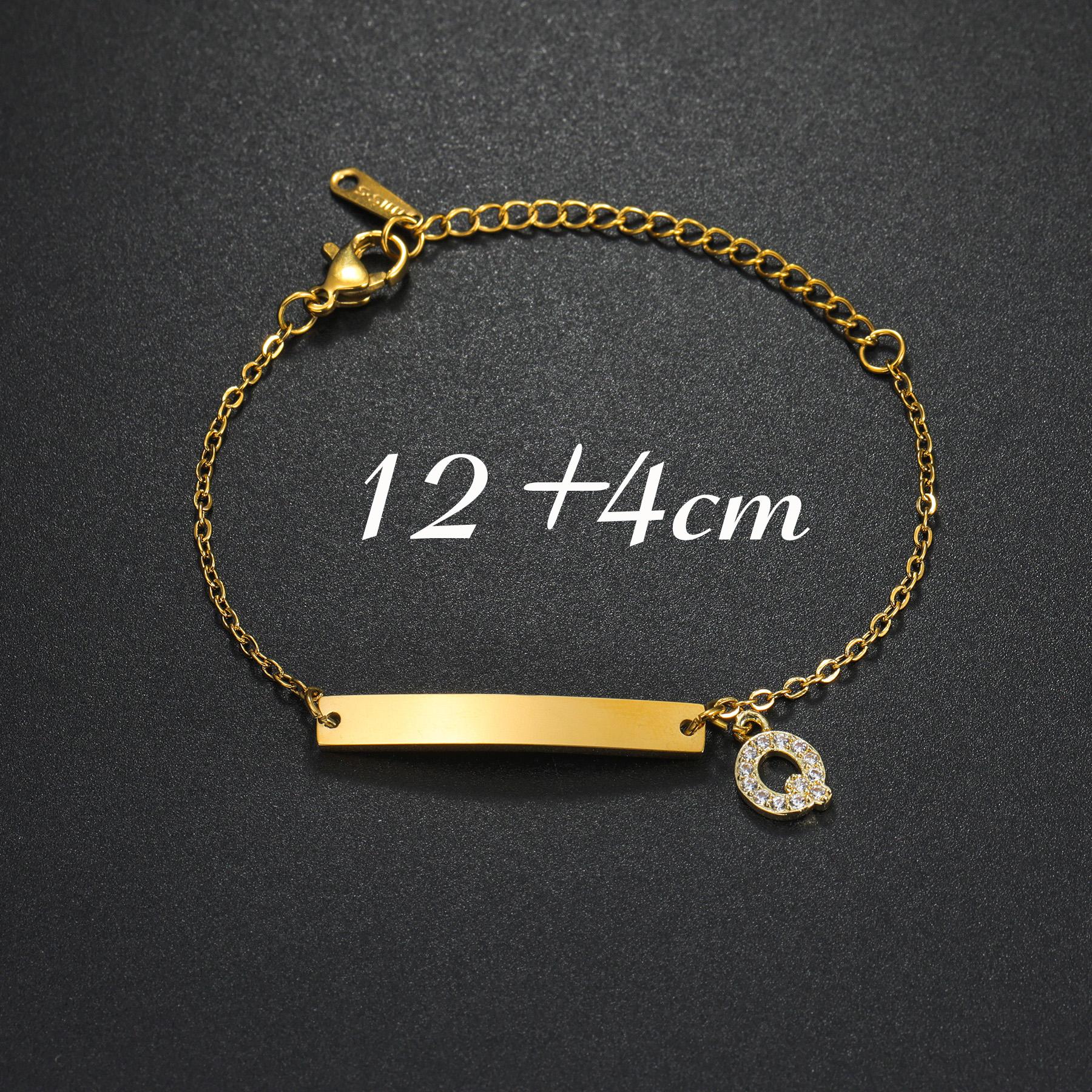 Atoztide Engrave Name Bar Bracelet For Women Kids with Zircon Letter Stainless Steel Jewelry Adjustable Chain Personalized Gift Silver color
Atoztide Engrave Name Bar Bracelet For Women Kids with Zircon Letter Stainless Steel Jewelry Adjustable Chain Personalized Gift Silver color