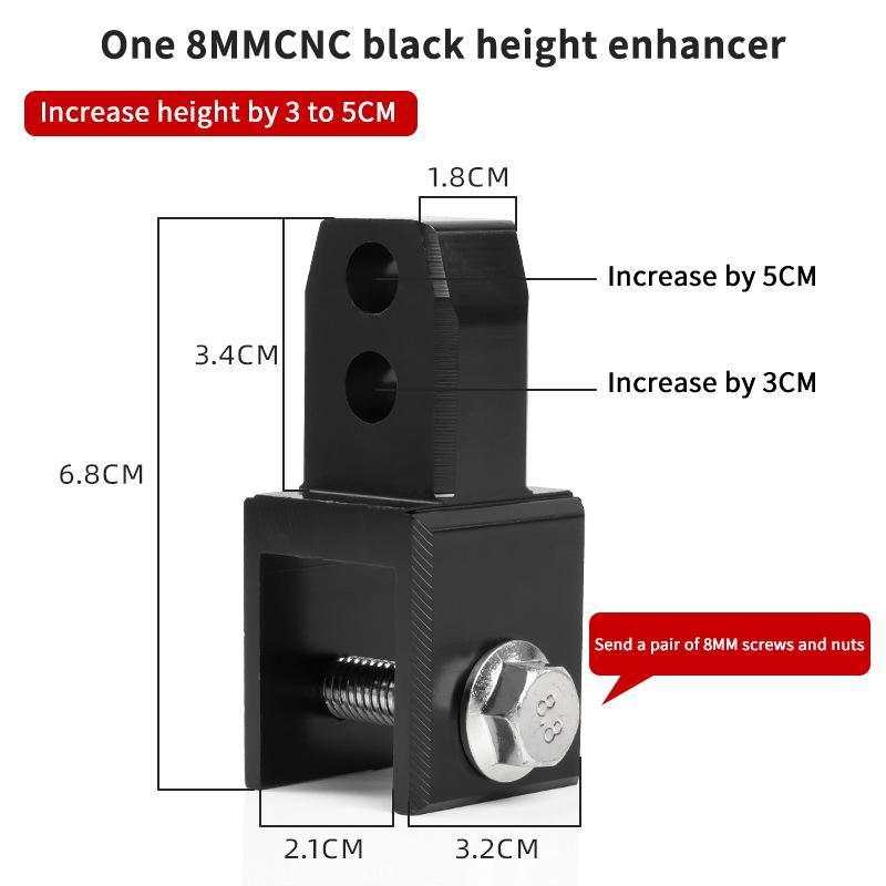 Motorcycle Rear Shock Extender 1/2Pcs Motorcycle Front Shock Riser With Screw Front Shock Riser Height Extension Absorber Metal 8mm чорний
Motorcycle Rear Shock Extender 1/2Pcs Motorcycle Front Shock Riser With Screw Front Shock Riser Height Extension Absorber Metal 8mm чорний