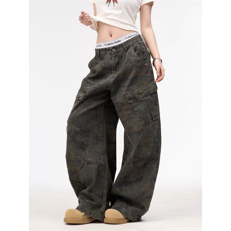 Camouflage Workwear Jeans for Women, Street Dance Hip-Hop High Street Style, Large Pocket American Casual Drapey Long Pants Trendy N1110 Camouflage Pants S
Camouflage Workwear Jeans for Women, Street Dance Hip-Hop High Street Style, Large Pocket American Casual Drapey Long Pants Trendy N1110 Camouflage Pants S