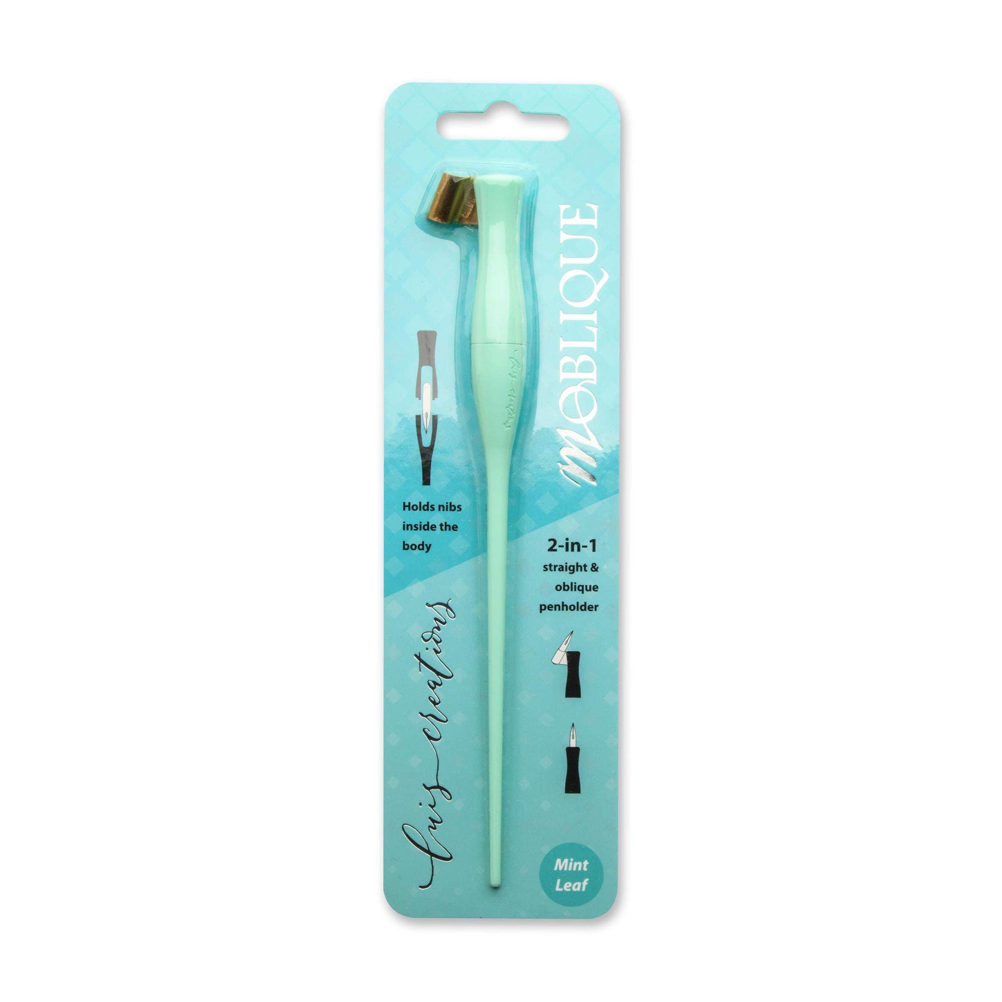 Luis Creations Moblique Penholder with Internal Storage for Straight and Oblique Pens Leaf 2-in-1 (Mint Green)
Luis Creations Moblique Penholder with Internal Storage for Straight and Oblique Pens Leaf 2-in-1 (Mint Green)
