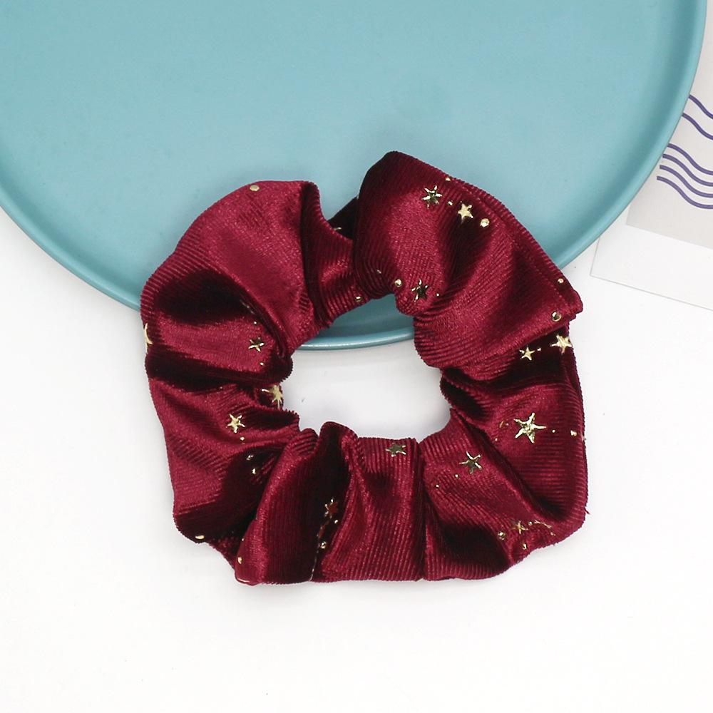 Gold Velvet Star Hair Tie - Simple Korean Large Scrunchie Hair Accessory вина червоного кольору
Gold Velvet Star Hair Tie - Simple Korean Large Scrunchie Hair Accessory вина червоного кольору