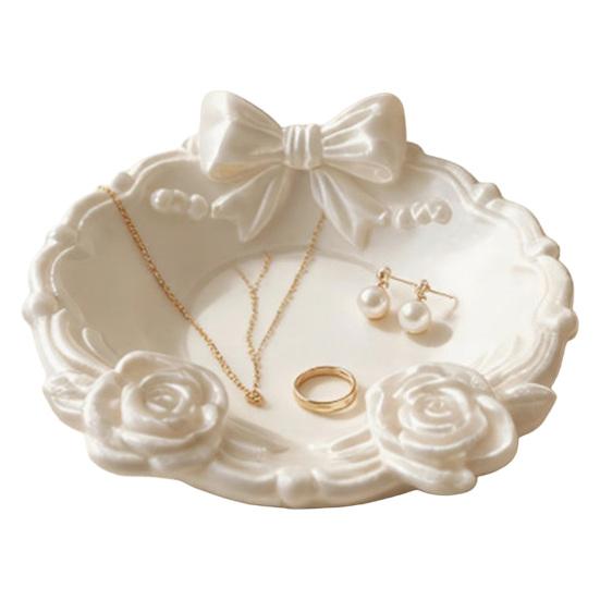 3D Printed Jewelry Tray Small Round Ring Holder Dish with Bow for Women Girls Floral Trinket Bowl Jewelry Organizer for Vanity Dresser Decor білий
3D Printed Jewelry Tray Small Round Ring Holder Dish with Bow for Women Girls Floral Trinket Bowl Jewelry Organizer for Vanity Dresser Decor білий