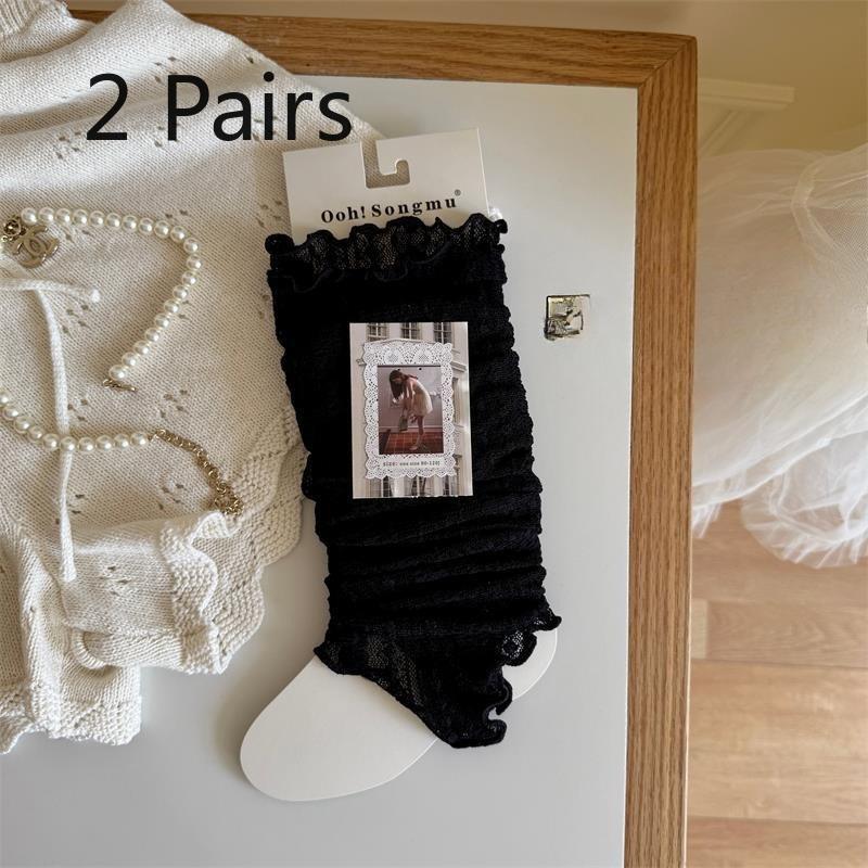 2 Pairs of Black Thigh-high Stockings - Sheer and Slimming Leg Coverings Made of Net Fabric with Layers on The Calves 2 pairs чёрный
2 Pairs of Black Thigh-high Stockings - Sheer and Slimming Leg Coverings Made of Net Fabric with Layers on The Calves 2 pairs чёрный