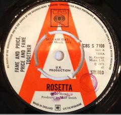 7inch Record GEORGIE FAME ALAN PRICE Rosetta CBSS7108PROMO CBS 1971 UK Pop Used
7inch Record GEORGIE FAME ALAN PRICE Rosetta CBSS7108PROMO CBS 1971 UK Pop Used