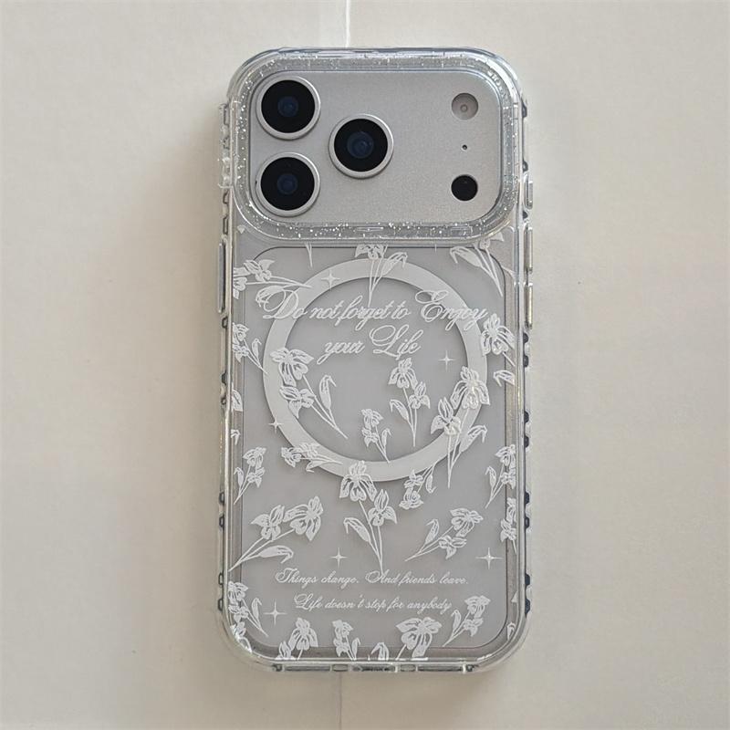 Kawaii White Floral Print Glitter Clear For MagSafe Phone Case For iPhone 15 16 17 Pro Max INS Elegant Style Shockproof Cover For iPhone 17ProMax
Kawaii White Floral Print Glitter Clear For MagSafe Phone Case For iPhone 15 16 17 Pro Max INS Elegant Style Shockproof Cover For iPhone 17ProMax