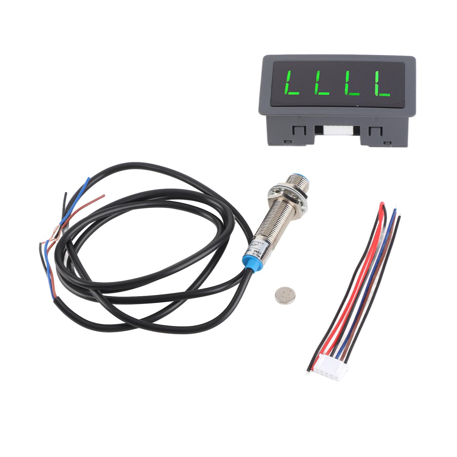 Green 4 Digit LED Motor Tachometer RPM Speed Measure Meter NPN Hall Proximity Switch Sensor
Green 4 Digit LED Motor Tachometer RPM Speed Measure Meter NPN Hall Proximity Switch Sensor