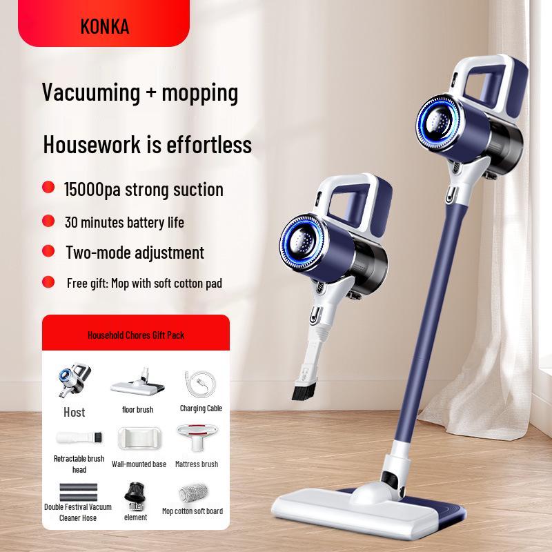 Konka 3-in-1 Wireless Handheld Vacuum: Super Suction, Sweeping & Mopping
Konka 3-in-1 Wireless Handheld Vacuum: Super Suction, Sweeping & Mopping