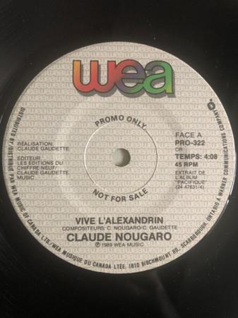 7inch Record CLAUDE NOUGARO Vive LAlexandrin PRO322PROMO WEA 1989 Canada Pop Used
7inch Record CLAUDE NOUGARO Vive LAlexandrin PRO322PROMO WEA 1989 Canada Pop Used
