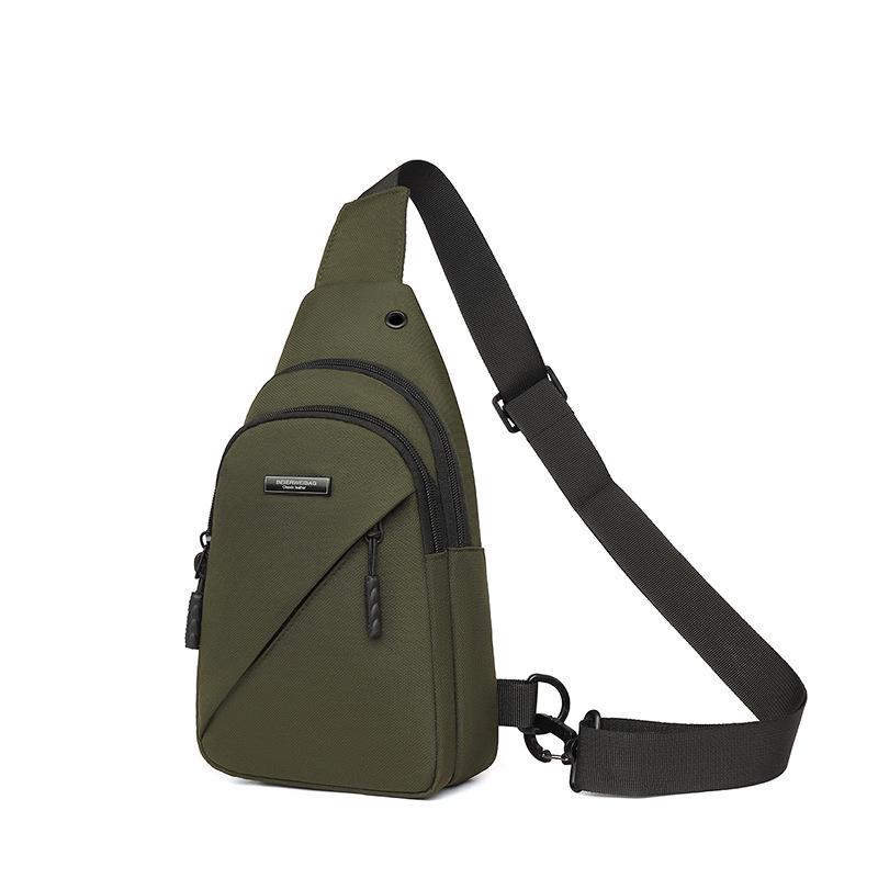 Мужская осенняя сумка кроссбоди из ткани Оксфорд 2025 - Большая вместимость, трендовая одноплечевая сумка Large 3603 зелёный