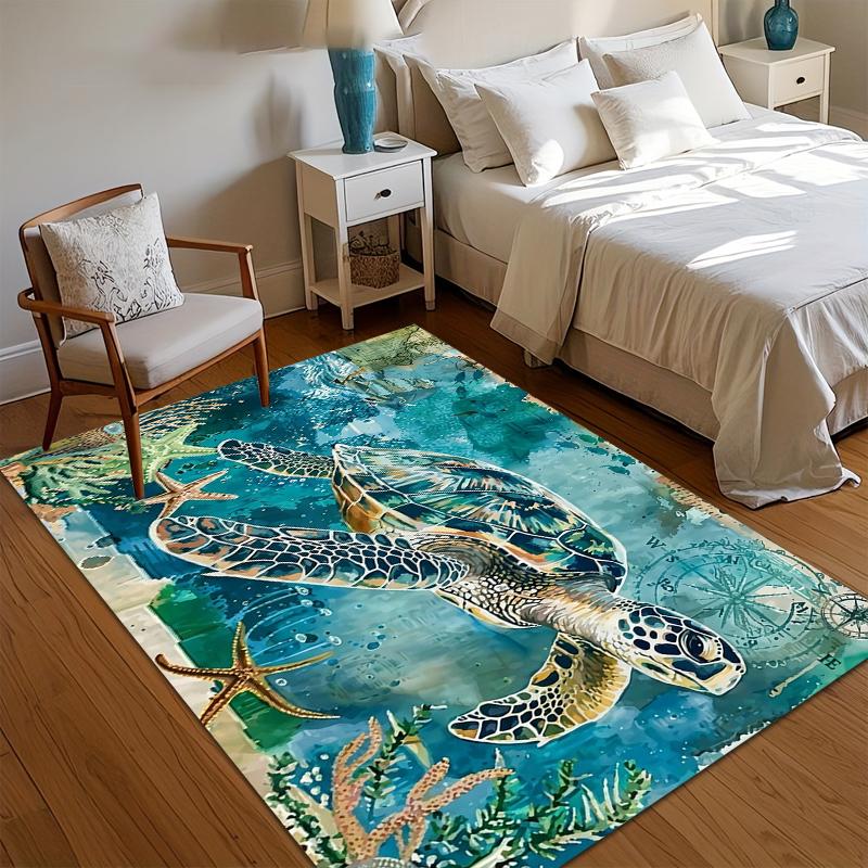 Watercolor Sea Turtle Area Rug Non Slip Soft Floor Carpet for Kids Room Bedroom Living Room Entryway Durable Stain Home Decor 40X60cm
Watercolor Sea Turtle Area Rug Non Slip Soft Floor Carpet for Kids Room Bedroom Living Room Entryway Durable Stain Home Decor 40X60cm