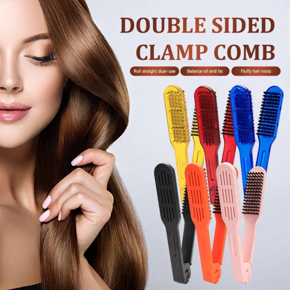 Hair Care Hairdressing Clamp Comb Anti-Static Straightening Comb Double Sided V Brush Barber червоний
Hair Care Hairdressing Clamp Comb Anti-Static Straightening Comb Double Sided V Brush Barber червоний