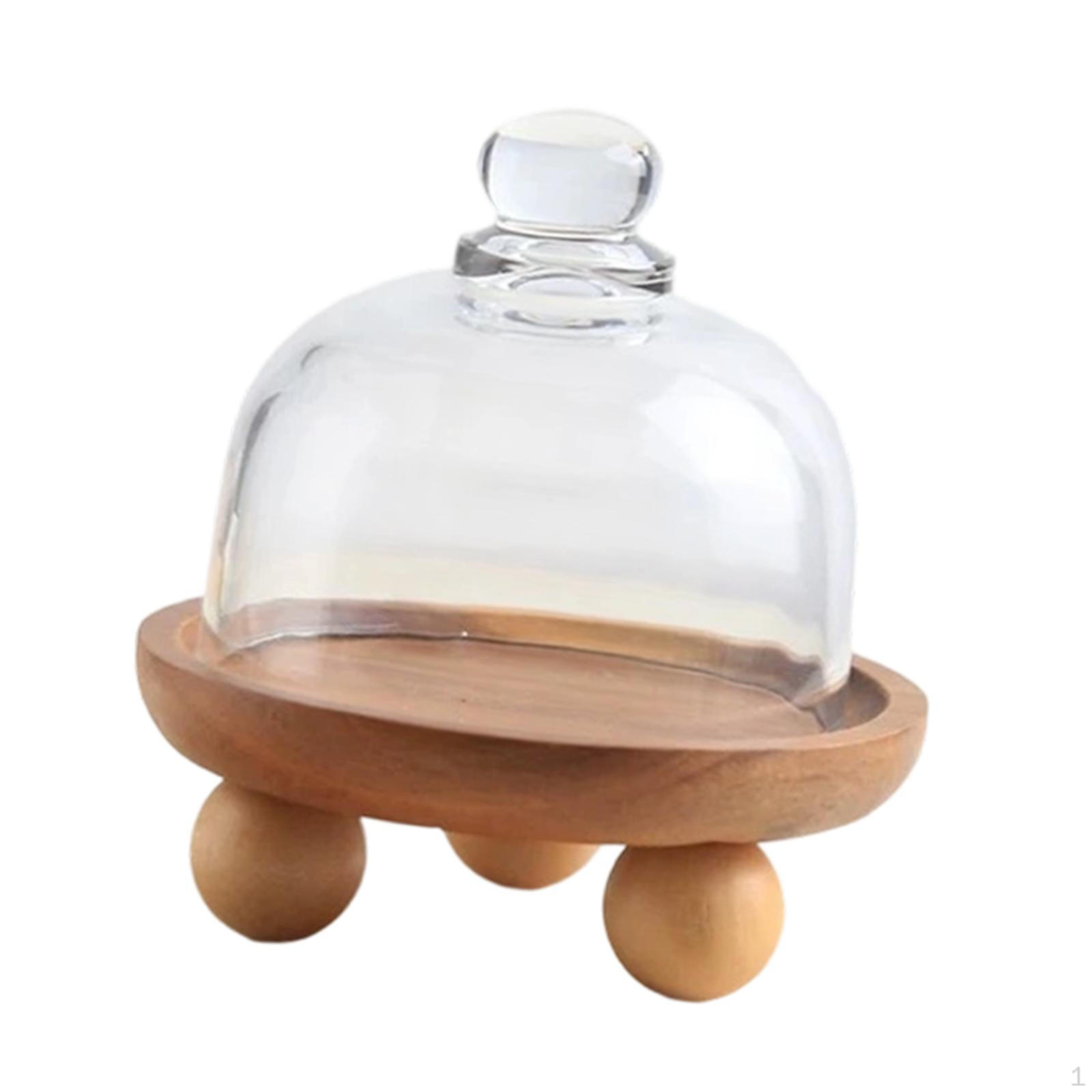 Cake Stand Serving Tray with Lid Wooden And Glass Contaminant Suitable for Kitchen Birthday Table 11.5cmx10.5cm
Cake Stand Serving Tray with Lid Wooden And Glass Contaminant Suitable for Kitchen Birthday Table 11.5cmx10.5cm