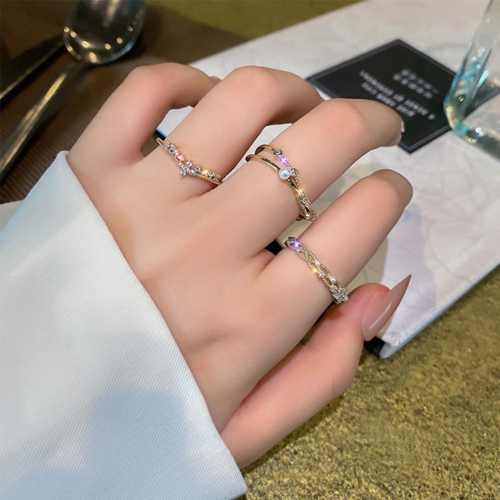 Ring Accessories Pearl Korean Elegant Luxury Zircon Rings Opening Ring Women Jewelry Gold Zircon B
Ring Accessories Pearl Korean Elegant Luxury Zircon Rings Opening Ring Women Jewelry Gold Zircon B