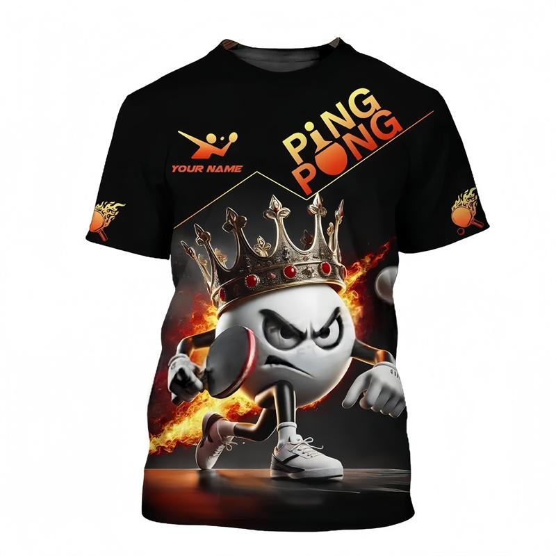 Table Tennis Pattern T Shirt For Men Custom Name Pingpong T-Shirt Training Short Sleeves Tops Sports Tee Shirts 6XL
Table Tennis Pattern T Shirt For Men Custom Name Pingpong T-Shirt Training Short Sleeves Tops Sports Tee Shirts 6XL