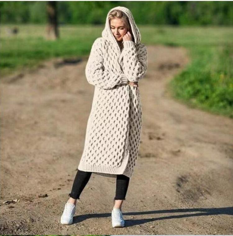 Новий жіночий однотонний довгий в язаний кардиган з капюшоном, теплий S білий
Новий жіночий однотонний довгий в язаний кардиган з капюшоном, теплий S білий
