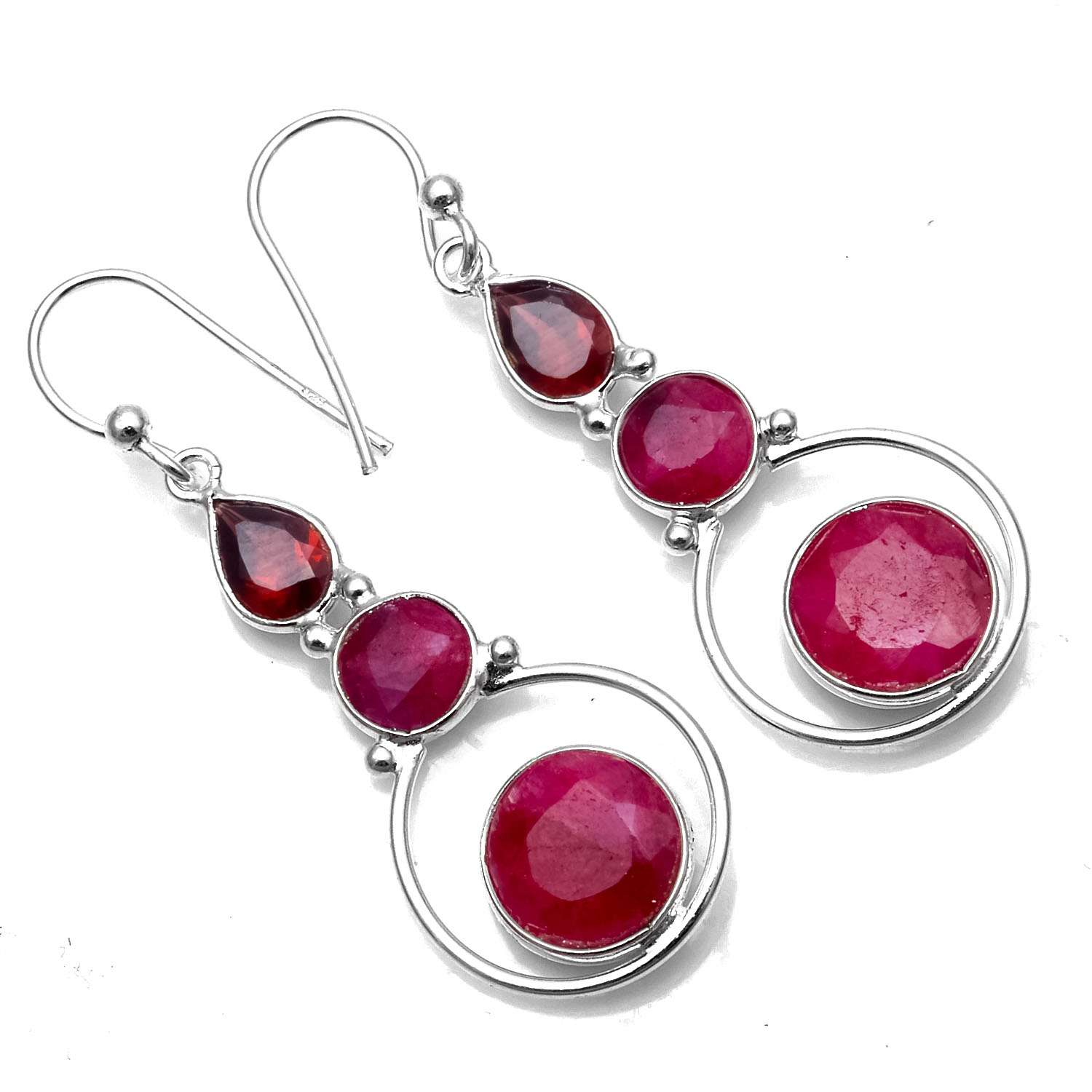Ruby Gemstone Earrings Solid 925 Sterling Silver Handmade Earrings Jewelry Gift For Women And Girls E-1495
Ruby Gemstone Earrings Solid 925 Sterling Silver Handmade Earrings Jewelry Gift For Women And Girls E-1495