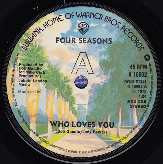 7inch Record FOUR SEASONS - Who Loves You K16602 Warner Bros. Re 1975 UK Soul/Funk Used
7inch Record FOUR SEASONS - Who Loves You K16602 Warner Bros. Re 1975 UK Soul/Funk Used