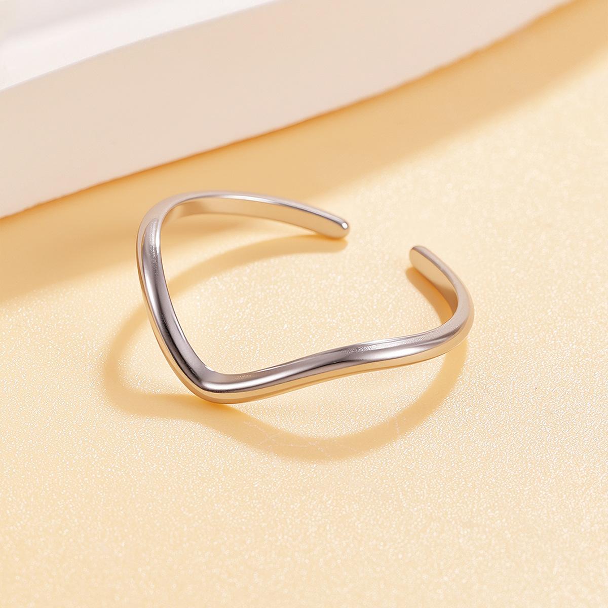 V Shaped Open Ring Stainless Steel Gold Color Waterproof Minimalist Geonetric Zircon for Women Gift Open
V Shaped Open Ring Stainless Steel Gold Color Waterproof Minimalist Geonetric Zircon for Women Gift Open