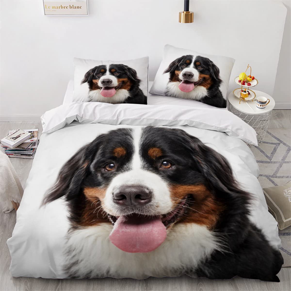 Bernese Mountain Dog Duvet Cover Twin Cute Pet Dog Bedding Set For Boys Girls Microfiber Lovely Animal Comforter Cover 2/3 Piece AU King(245*210cm)3pcs
Bernese Mountain Dog Duvet Cover Twin Cute Pet Dog Bedding Set For Boys Girls Microfiber Lovely Animal Comforter Cover 2/3 Piece AU King(245*210cm)3pcs