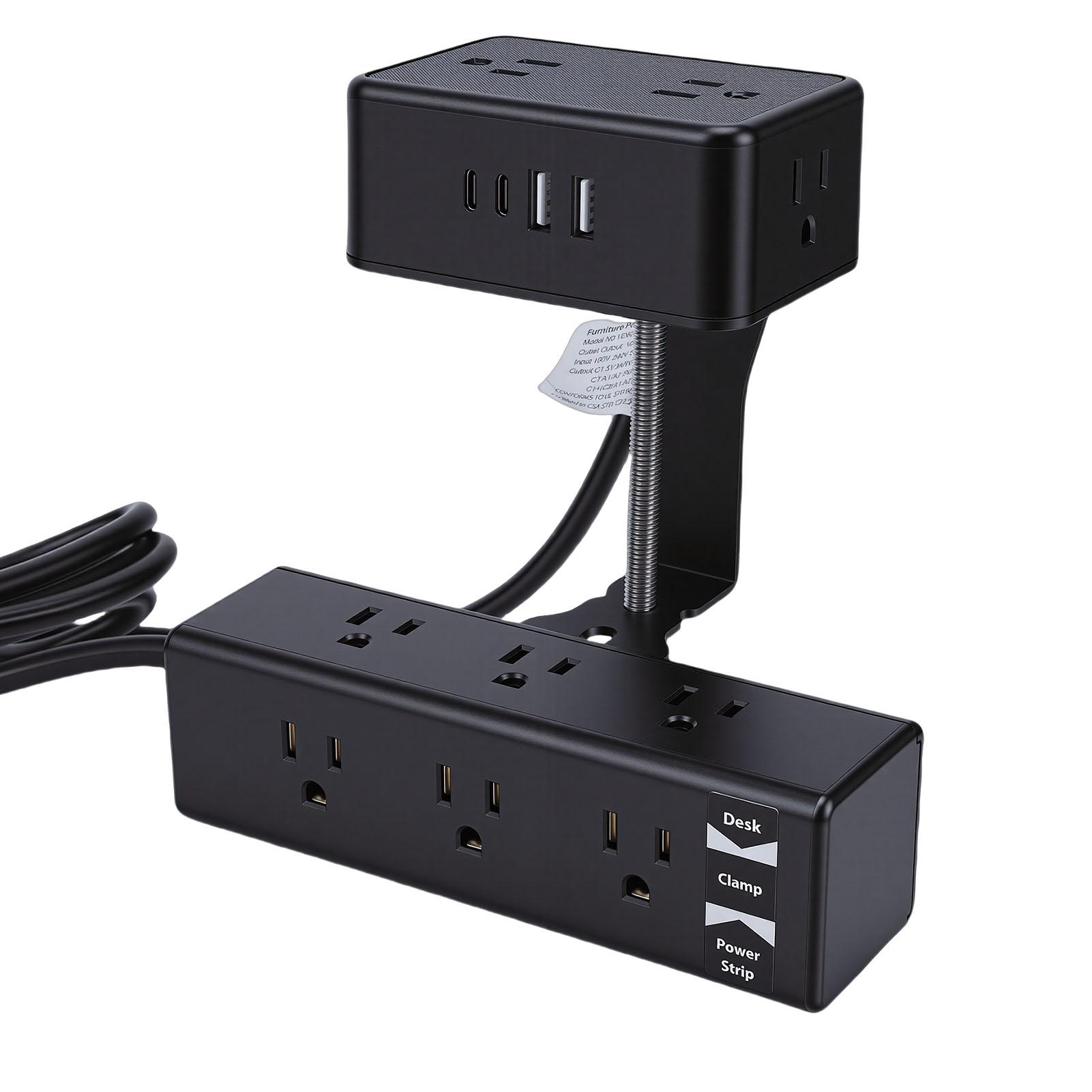 Dual Layer Desk Clamp Power Strip 12A 1500W 13 AC Outlets 2 USB A 2 USB C Ports Edges Mount Power Strip with 2m Cord
Dual Layer Desk Clamp Power Strip 12A 1500W 13 AC Outlets 2 USB A 2 USB C Ports Edges Mount Power Strip with 2m Cord