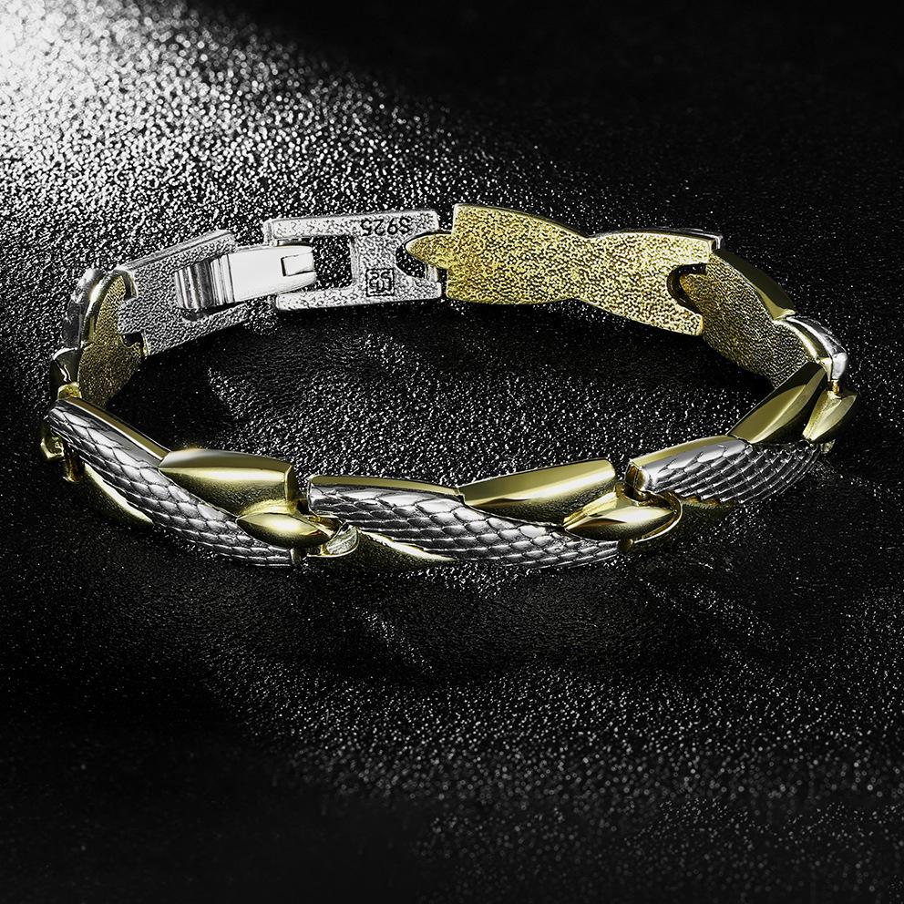 Silver-Plated Two-Tone Dragon Scale Bracelet - Unisex Minimalist Ethnic Jewelry, Trendy Hot Seller 18 cm
Silver-Plated Two-Tone Dragon Scale Bracelet - Unisex Minimalist Ethnic Jewelry, Trendy Hot Seller 18 cm