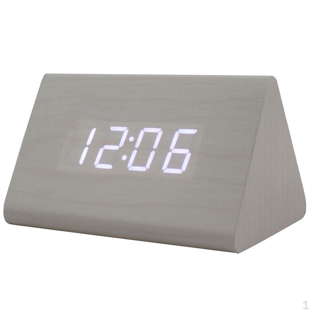 Wooden White LED Digital Alarm Desk Clock Thermometer Timer Calendar Gray
Wooden White LED Digital Alarm Desk Clock Thermometer Timer Calendar Gray