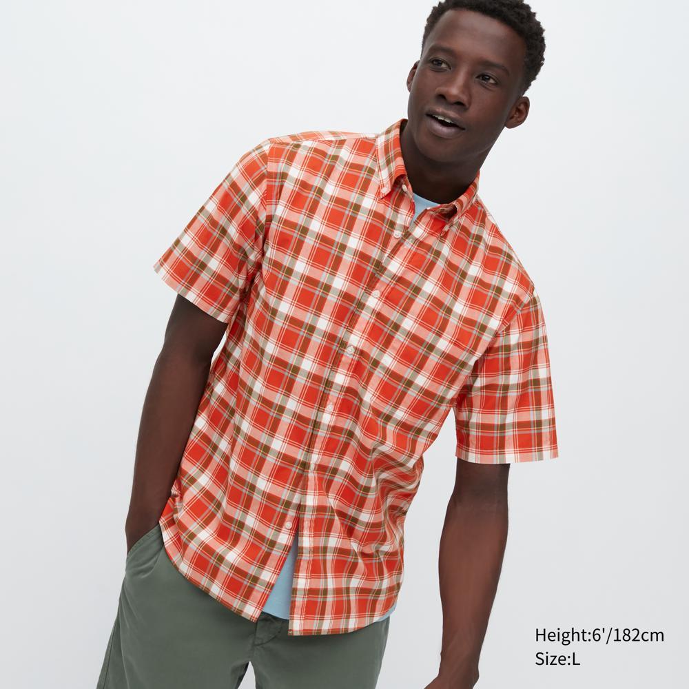 Рубашка в широкую клетку UNIQLO из сверхтонкого хлопка с коротким рукавом B
Рубашка в широкую клетку UNIQLO из сверхтонкого хлопка с коротким рукавом B