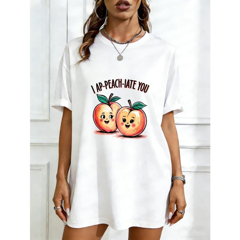 Oversized T-Shirt Black I Ap Peach Hate You Peach Emoji Print Casual Wear For Women Summer Outfit Streetwear Fashion Trendy Graphic Tee XXXXL білий
Oversized T-Shirt Black I Ap Peach Hate You Peach Emoji Print Casual Wear For Women Summer Outfit Streetwear Fashion Trendy Graphic Tee XXXXL білий