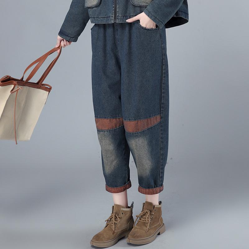 2024 Stylish Warm Denim Cotton Pants for Women Aged 40-50: Winter-Thickened Long Pants for Middle-Aged & Elderly M (under 110 jin) джинсовый синий
2024 Stylish Warm Denim Cotton Pants for Women Aged 40-50: Winter-Thickened Long Pants for Middle-Aged & Elderly M (under 110 jin) джинсовый синий