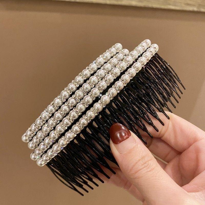 Korean style headwear, pearl hair comb, insert comb, bangs comb, plastic, simple anti slip, toothed hairpin hair accessory S
Korean style headwear, pearl hair comb, insert comb, bangs comb, plastic, simple anti slip, toothed hairpin hair accessory S