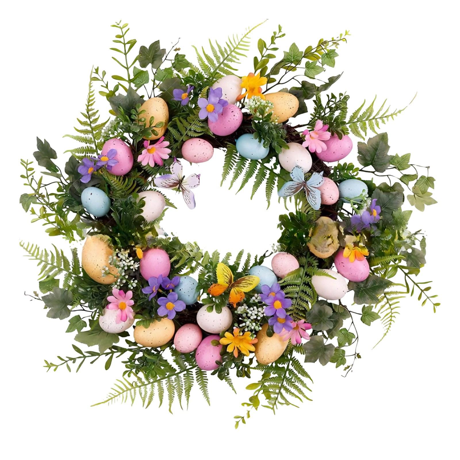 Easter Decor Wreath - Artificial Foliage, Blooms & Egg Accents | Festive Door/Wall/Porch Ornament For Home & Easter Parties | Reusable Spring Holid One Size білий
Easter Decor Wreath - Artificial Foliage, Blooms & Egg Accents | Festive Door/Wall/Porch Ornament For Home & Easter Parties | Reusable Spring Holid One Size білий