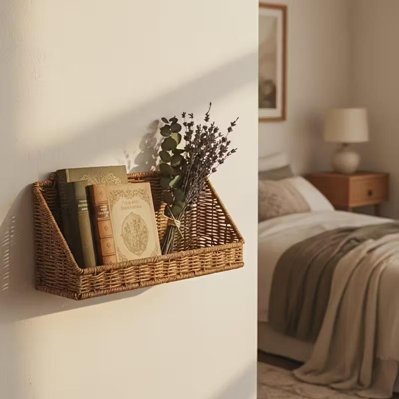 1Pc Rustic-Style Faux Rattan Hanging Basket With Hooks, Wall-Mounted Storage Basket, Suitable For Bathrooms And Kitchens. 1PCS
1Pc Rustic-Style Faux Rattan Hanging Basket With Hooks, Wall-Mounted Storage Basket, Suitable For Bathrooms And Kitchens. 1PCS