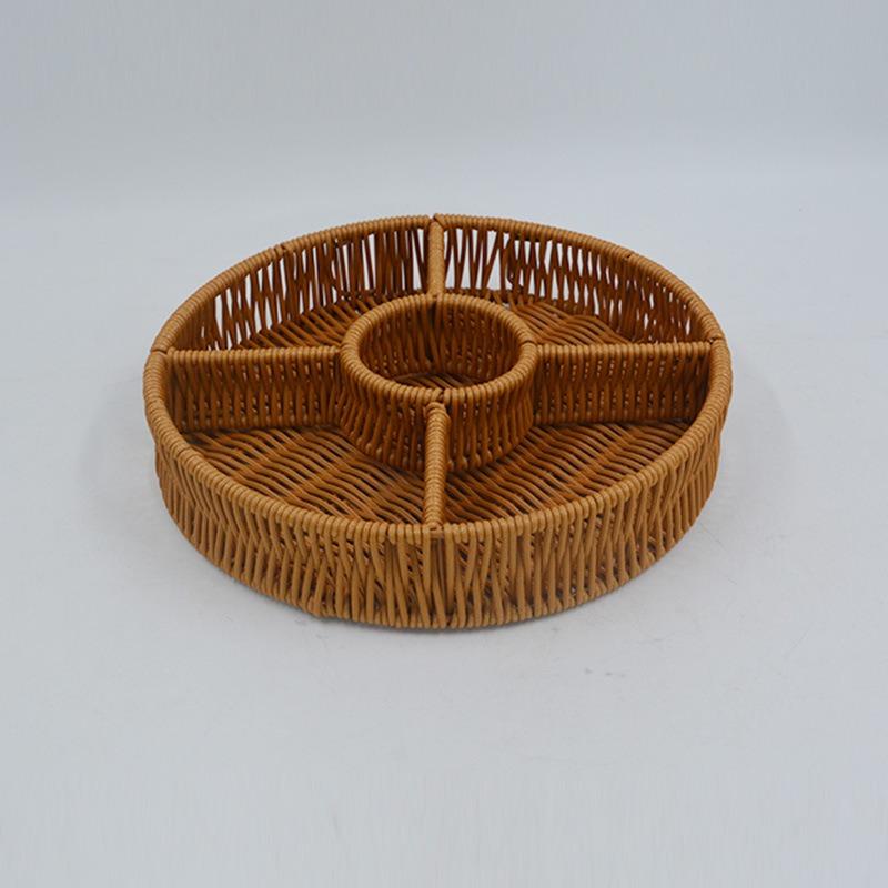 Handmade Rattan Round Five-grid Storage Basket Home Desktop Dried Fruit Snack Storage Basket шоколадный
Handmade Rattan Round Five-grid Storage Basket Home Desktop Dried Fruit Snack Storage Basket шоколадный