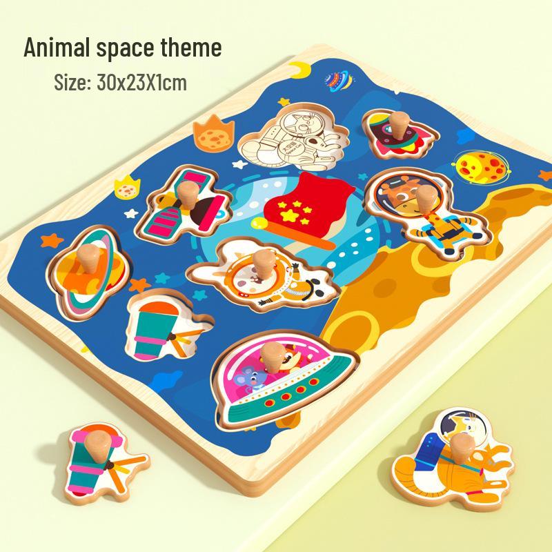 Montessori Wooden Puzzle Board for Toddlers: Hand-Grasp Matching Toy for 18 Months+
Montessori Wooden Puzzle Board for Toddlers: Hand-Grasp Matching Toy for 18 Months+