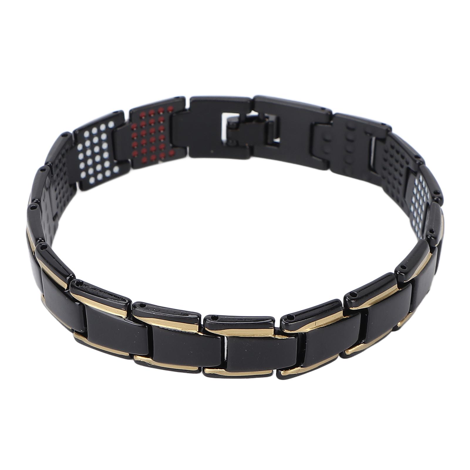 Магнитный браслет из титановой стали для мужчин и женщин, модный браслет для магнитной терапии, ювелирный подарок для части Black Gold Black+Gold
Магнитный браслет из титановой стали для мужчин и женщин, модный браслет для магнитной терапии, ювелирный подарок для части Black Gold Black+Gold