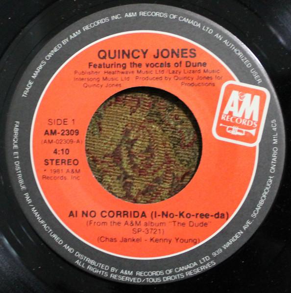 7inch Record QUINCY JONES - Ai No Corrida / There s A Train Lea AM2309 A&M Records 1981 Canada Dance & Electronica Used
7inch Record QUINCY JONES - Ai No Corrida / There s A Train Lea AM2309 A&M Records 1981 Canada Dance & Electronica Used