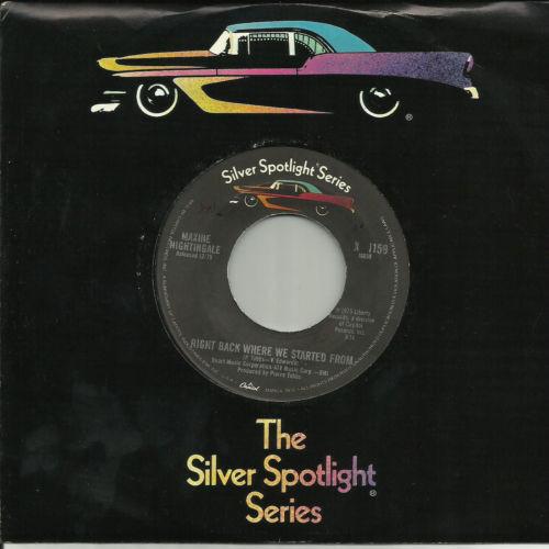 7inch Record MAXINE NIGHTINGALE Right Back Where We Started From X1159 CAPITOL US SoulFunk Used
7inch Record MAXINE NIGHTINGALE Right Back Where We Started From X1159 CAPITOL US SoulFunk Used