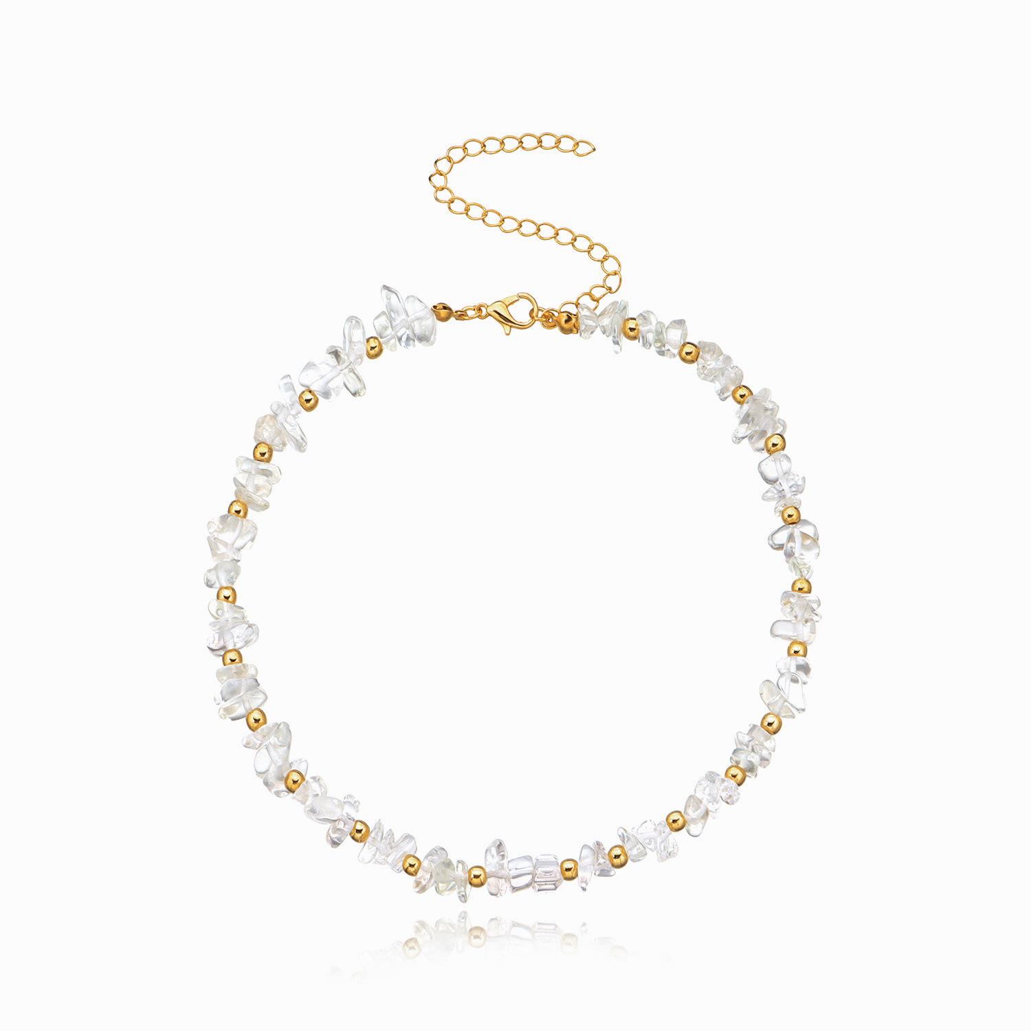 Accessories, clear crystal rough stone crushed turquoise necklaces, fashion versatile fashion necklaces
Accessories, clear crystal rough stone crushed turquoise necklaces, fashion versatile fashion necklaces