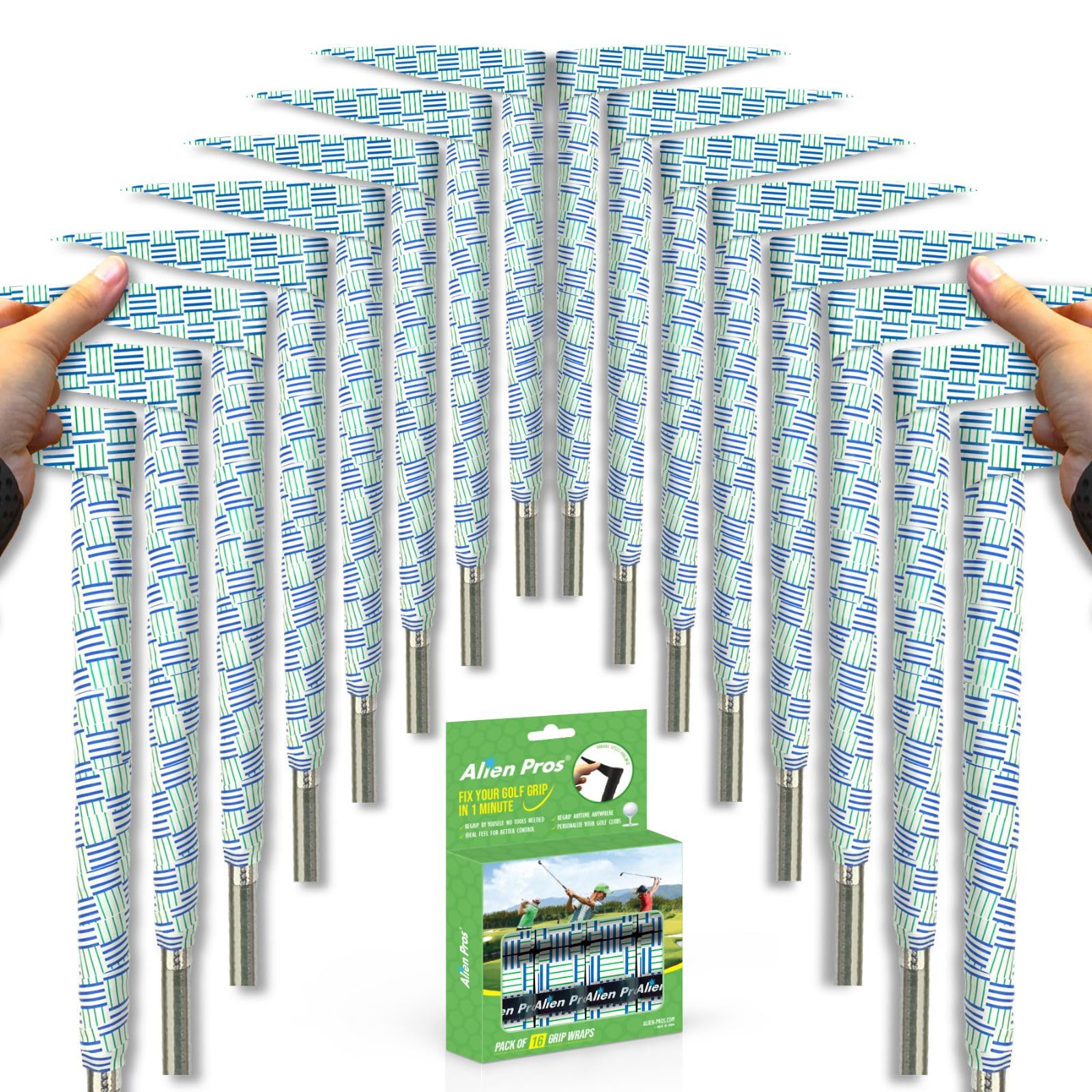 Alien Pros Golf Wrapping Tape pcs Criss Magic The Revolutionary Golf Club Grip Solution Gives you brand new grips in under a (16 Cross) - - minute.
Alien Pros Golf Wrapping Tape pcs Criss Magic The Revolutionary Golf Club Grip Solution Gives you brand new grips in under a (16 Cross) - - minute.