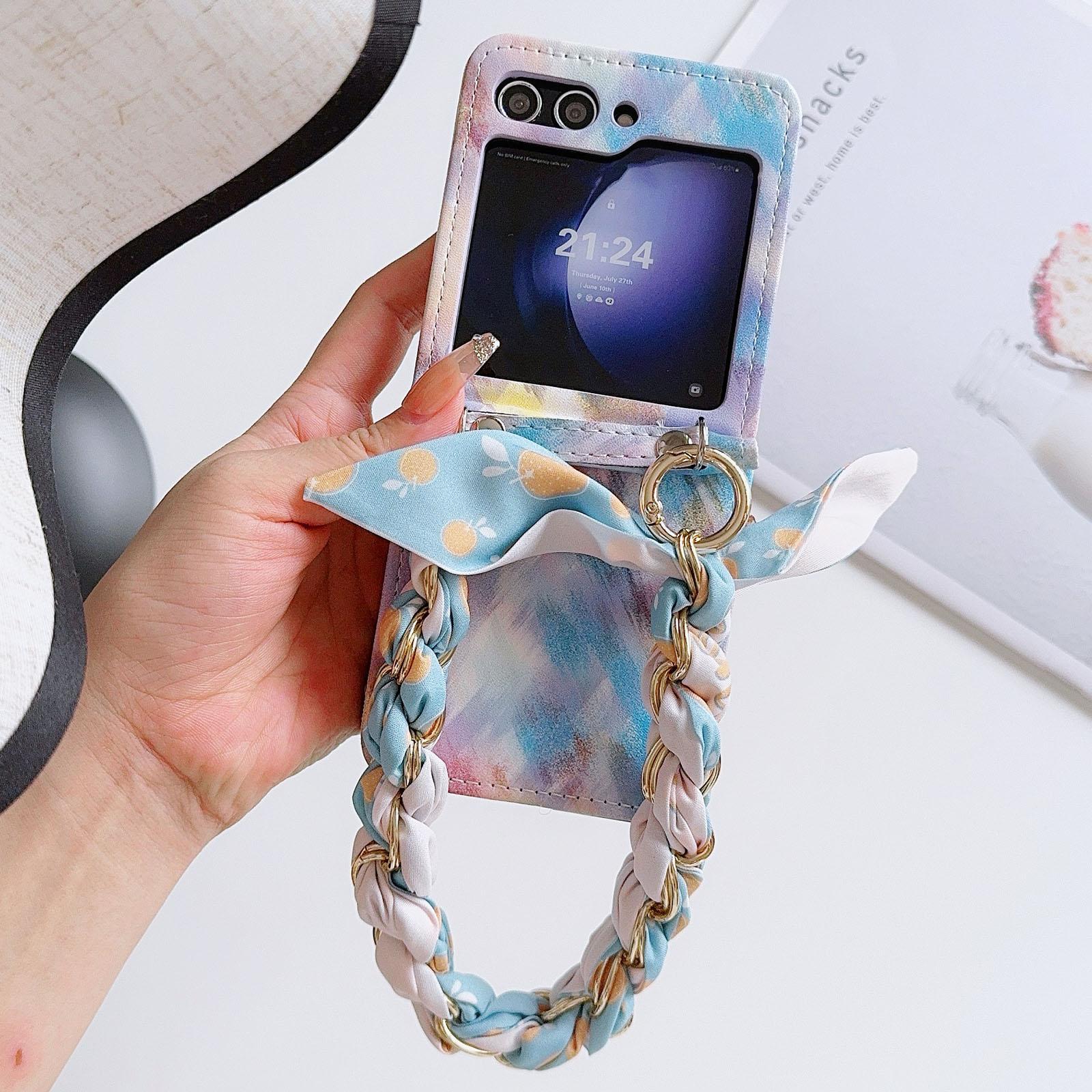 For Samsung Galaxy Z Flip7 FE 5G/Z Flip6 5G Case Pattern Leather+PC Phone Cover with Scarf Handle Strap Smudging Baby Blue
For Samsung Galaxy Z Flip7 FE 5G/Z Flip6 5G Case Pattern Leather+PC Phone Cover with Scarf Handle Strap Smudging Baby Blue