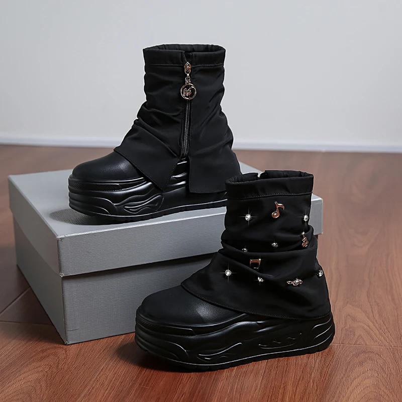 Women s Winter Side Zipper Thick Bottom 8CM Flat Flat Modern Boots Comfortable Short Women s Ankle Boots Designer Platform Boots 42 чорний
Women s Winter Side Zipper Thick Bottom 8CM Flat Flat Modern Boots Comfortable Short Women s Ankle Boots Designer Platform Boots 42 чорний